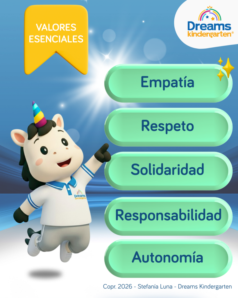 Niños practicando valores de convivencia y empatía en jardín infantil Dreams Kindergarten